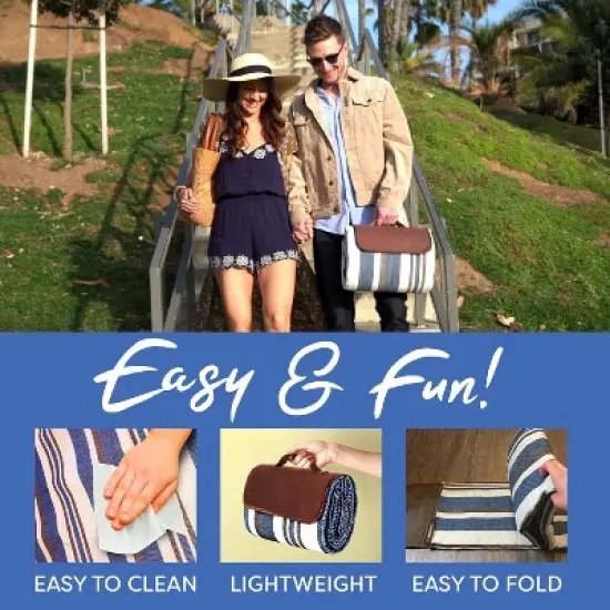 SCUDDLES Compact Picnic Blanket - SCPRBL60 - Extra-Large Waterproof Outdoor Mat with Carry Strap image {4}