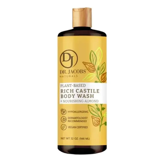 Dr Jacobs Naturals Plant based Castile Liquid Soap Gel - Almond -Hypoallergenic- Dermatologist tested image {9}
