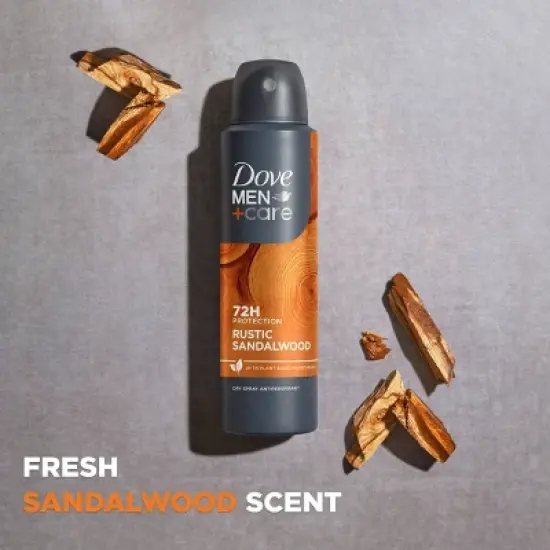 Dove Men+Care Soothing Sandalwood + Orange Plant Based Antiperspirant & Deodorant Dry Spray - 3.8oz image {3}