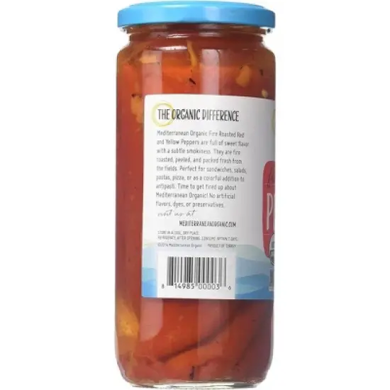 Mediterranean Organic Fire Roasted Red & Yellow Peppers - Case of 12/16 oz image {2}