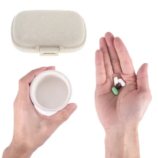 Unique Bargains 8 Grids Double Layer Pill Box 4 Pcs image {3}