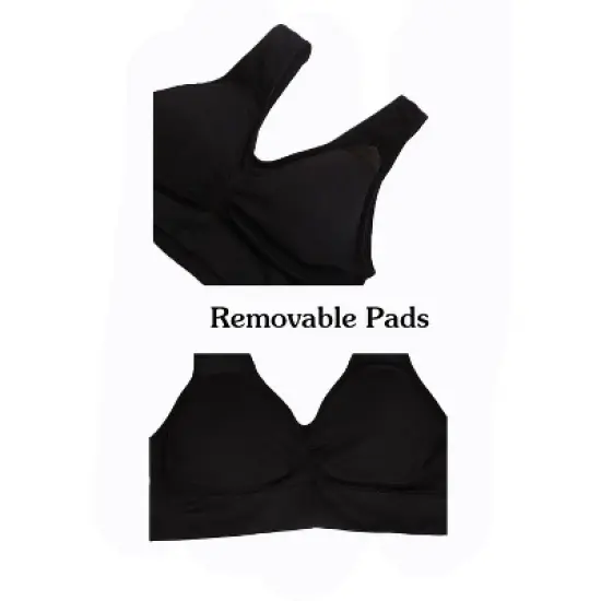 Allegra K Women Seamless Middle Impact Pocket Sport Bra image {5}