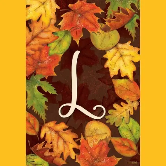 Briarwood Lane Fall Garden Flag 12x18 For Outdoor Fall Leaves Monogram Letter L For Fall Garden Flag Flags For Outside image {4}