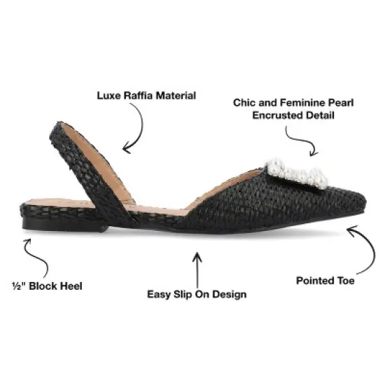 Journee Collection Womens Hannae Sling Back Pointed Toe Flats image {7}