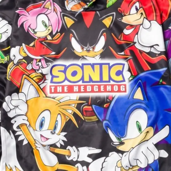 SEGA Sonic the Hedgehog Knuckles Shadow Tails Fleece Pullover Hoodie Little Kid to Big Kid image {5}