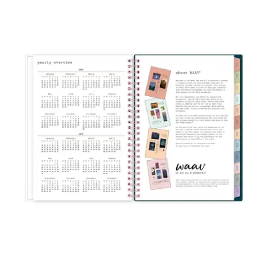 WAAV 5.875"x8.625" Wirebound 2025-2026 Weekly/Monthly Planner Frosted Callisto image {7}