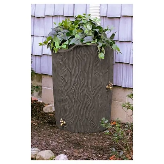Impressions Bark 50 Gallon Rain Saver - Oak - Good Ideas image {3}