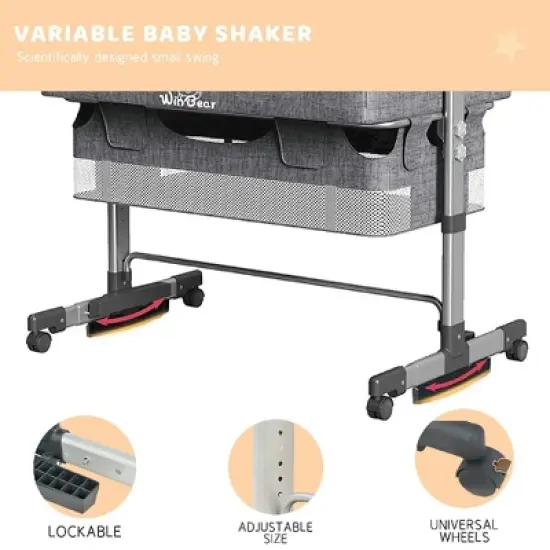Dexmalle Adjustable Portable Baby Bassinet image {2}