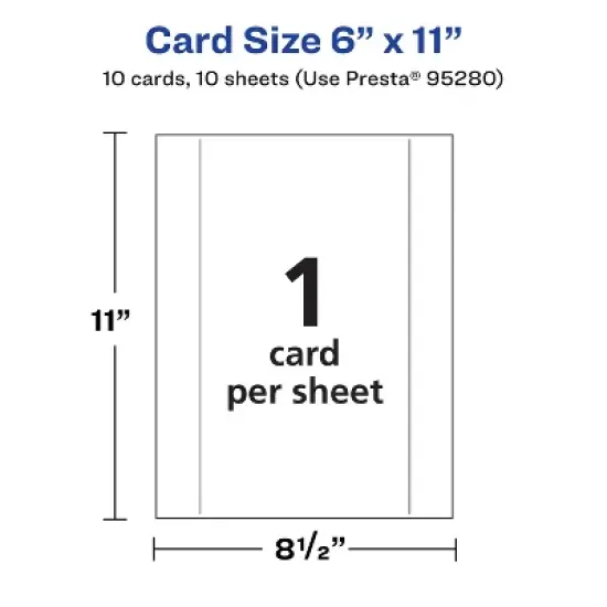 Avery Printable Rectangle Postcards, 6" x 11", Glossy White Cardstock, Laser/Inkjet Cards, 10 Total image {4}