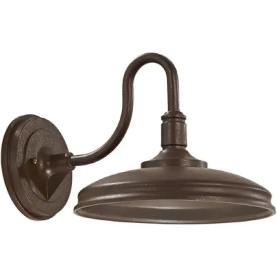 Minka Lavery Farmhouse Rustic Outdoor Barn Light Fixture Textured Bronze LED 8 3/4" for Post Exterior Deck House Porch Yard Patio image {1}