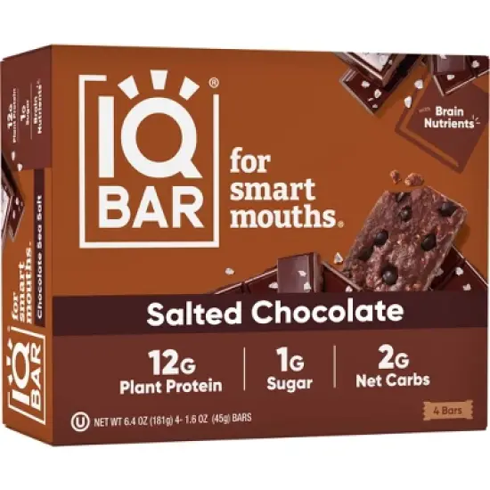 IQBAR Salted Chocolate Protein Bars - 6.4oz/4ct image {6}