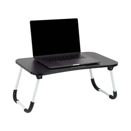 Mind Reader Woodland Collection Collapsible Portable Laptop Desk with Folding Legs Black: Laptop Holder & Desk Organizer image {7}