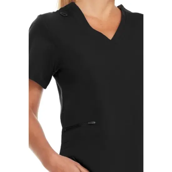 MediChic Women's Ruth 3-Pocket Multi Stitch V-Neck Scrub Top image {5}