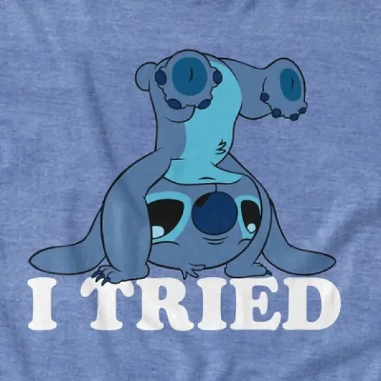 Men's Lilo & Stitch I Tried Short Sleeve Graphic Crewneck T-Shirt - Royal Blue image {2}