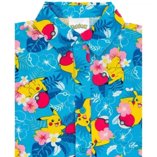 Pokemon Matching Family Hawaiian Button Down Dress Shirt Toddler image {4}