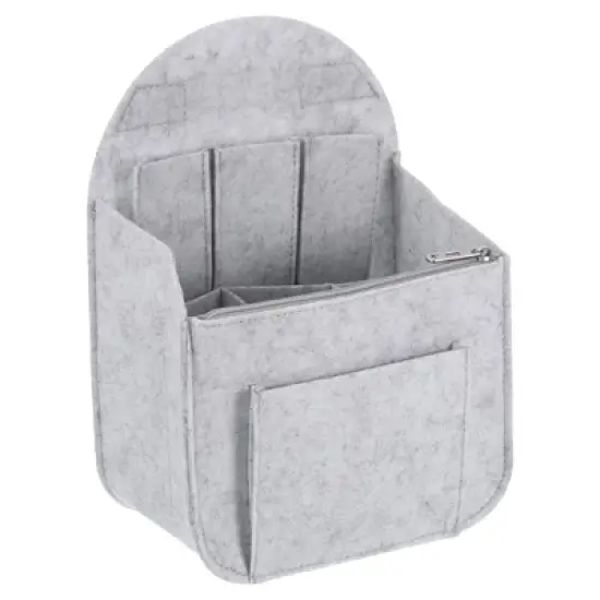 Unique Bargains Protective Lining Makeup Bags and Organizers Encrypted Felt Purse Insert 7.7" x 5" x 11" image {11}