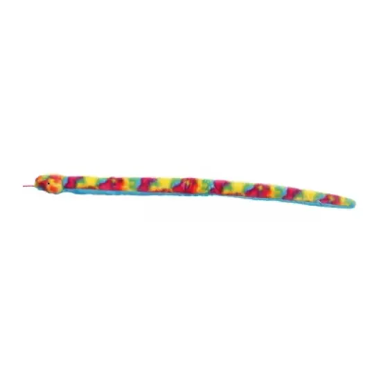Aurora Snake 53" Rainbow Multicolored Stuffed Animal image {2}