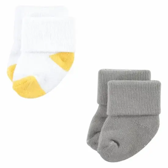 Luvable Friends Infant Boy Newborn and Baby Terry Socks, Bulldozer image {6}