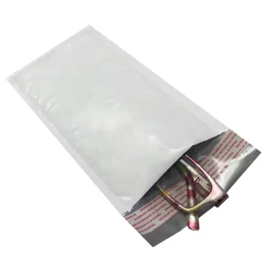 UOFFICE 100 White Poly Bubble Mailer Bags 4 x 8" - #000 Self-Sealing Envelopes image {6}