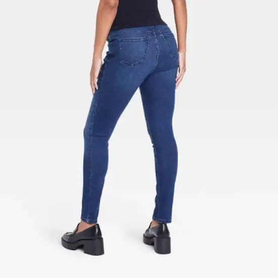 Over Belly Skinny Maternity Pants - Isabel Maternity by Ingrid & Isabel&trade; Blue image {1}