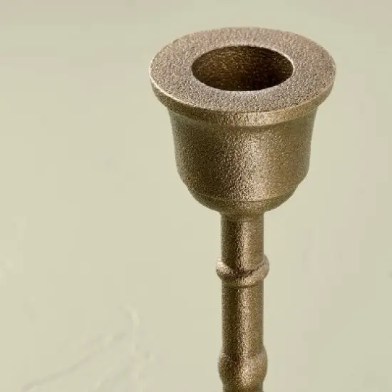 3pc Taper Marble and Brass Candle Holder Set - Hearth & Hand&trade; with Magnolia image {2}