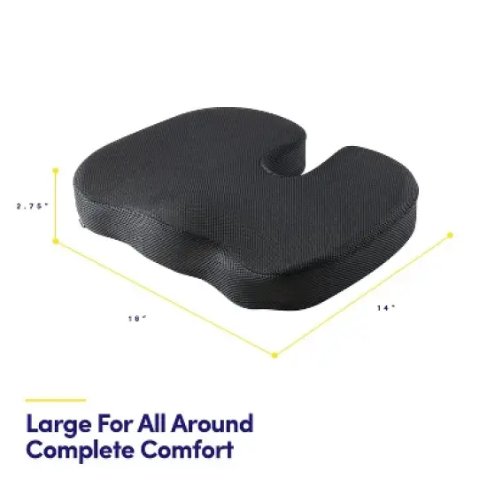 Premium Memory Foam Comfort Chair Cushion, Ergonomic Cushion for Chair, Car, Office Desk, Tailbone Relief image {2}