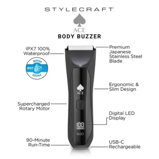 StyleCraft Ace Body Buzzer Cordless Hair Trimmer image {2}