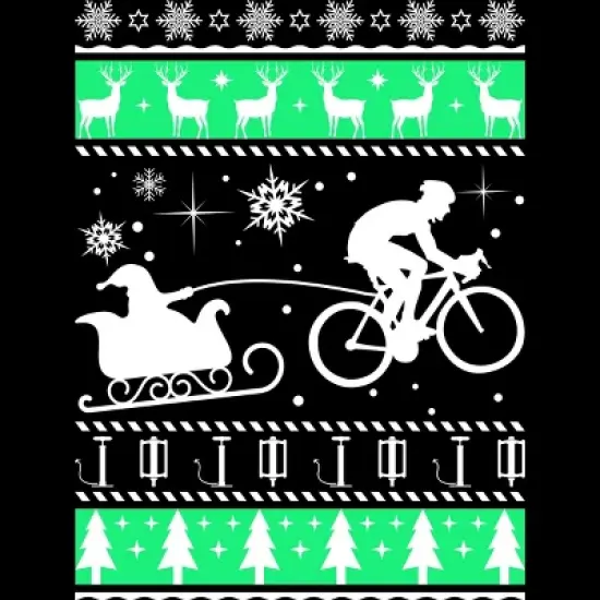 Women's Design By Humans Christmas Santa Cycling Sleigh By LewismartinStore Racerback Tank Top image {1}