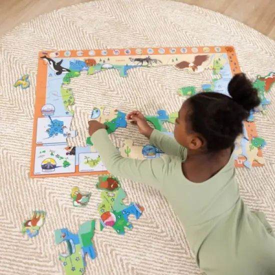 Melissa & Doug National Parks U.S.A. Map Floor Puzzle 45pc Jumbo and Animal Shapes, Search-and-Find Activities, Park and Animal ID Guide image {4}