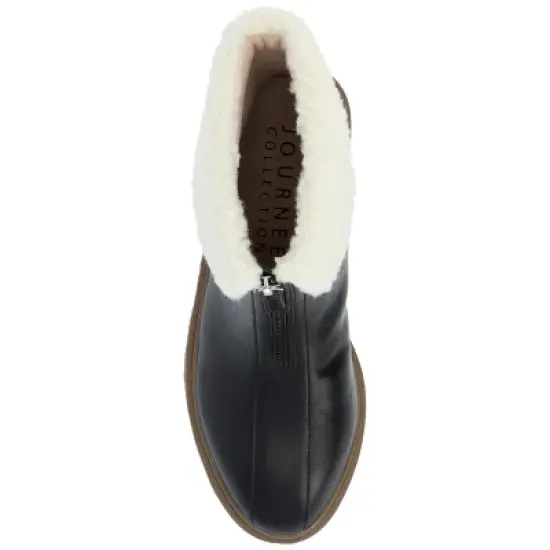 Journee Collection Womens Fynn Almond Toe Block Heel Ankle Booties image {3}