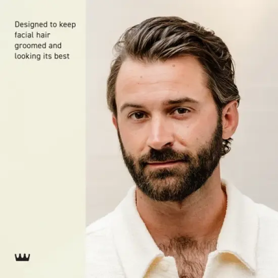 Cremo Beard and Mustache Stainless Steel Shears With Synthetic Leather Carrying Case And Comb For Precise Facial Hair Trimming image {4}