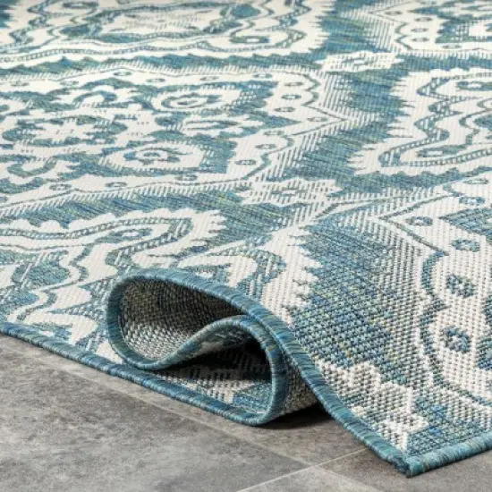 nuLOOM Arna Floral Indoor and Outdoor Area Rug image {3}