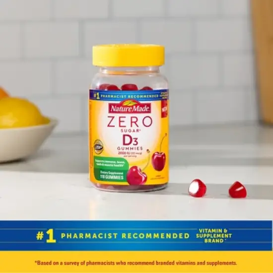 Nature Made Zero Sugar Vitamin D Sugar Free Gummies - 110ct image {7}