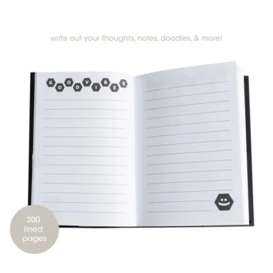 Pearhead Letterboard Journal Black Honeycomb/White Letters image {2}