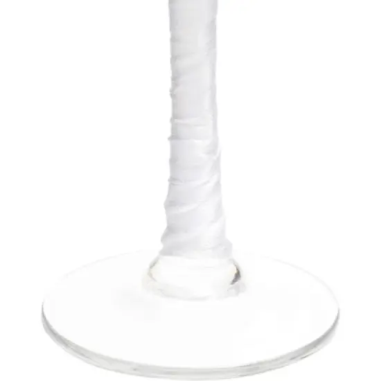 Sparkle and Bash Set of 2 Mr. & Mrs. Wedding Toasting Glasses, Bride and Groom Rhinestone Champagne Flutes in White image {5}