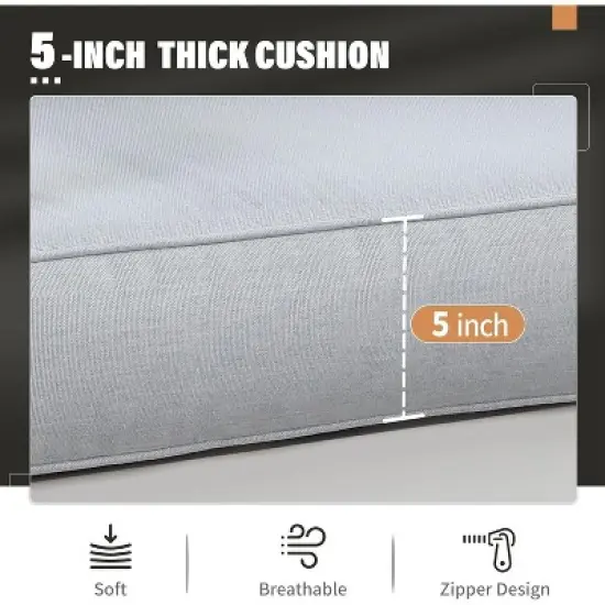 Heynemo Aluminum Patio Furniture Set with Fire Pit Table, 5 Piece Outdoor Furniture with Cushions for Balcony, Front Porch, and Backyard image {6}