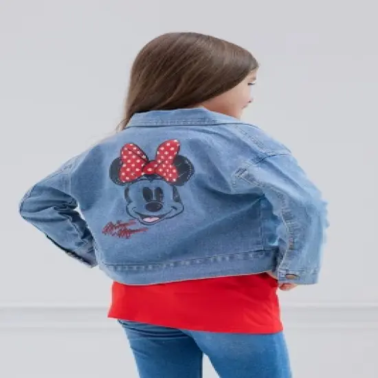 Disney Minnie Mouse Girls Denim Jacket and Dress Toddler to Big Kid image {4}