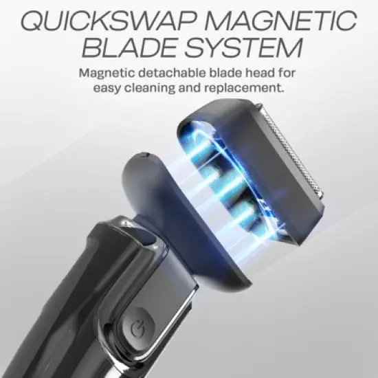 HUMMINGBIRD MK7 Premium Foil Face Shaver, Four Blade Foil Shaver with Long Hair Leveler, Waterproof Wet & Dry Shave, Rechargeable, Travel Case image {3}