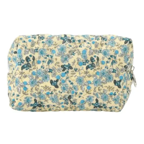 Unique Bargains Women Portable Floral Quilting Makeup Bag 1 Pc image {3}