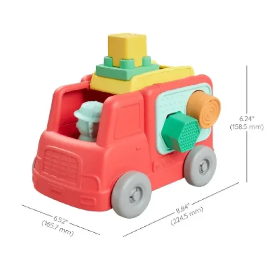 Infantino Super Soft 1st Stack and Go Explorers Stacking Toy Playset - Fire Truck image {5}