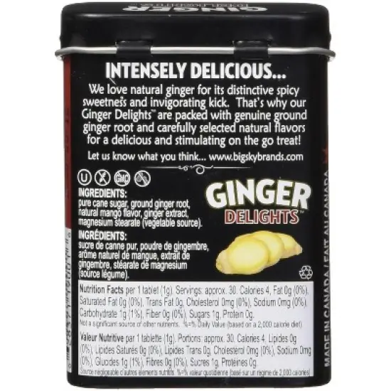 Ginger Delights Mango Candy Pastilles - Case of 12/12.84 oz image {2}
