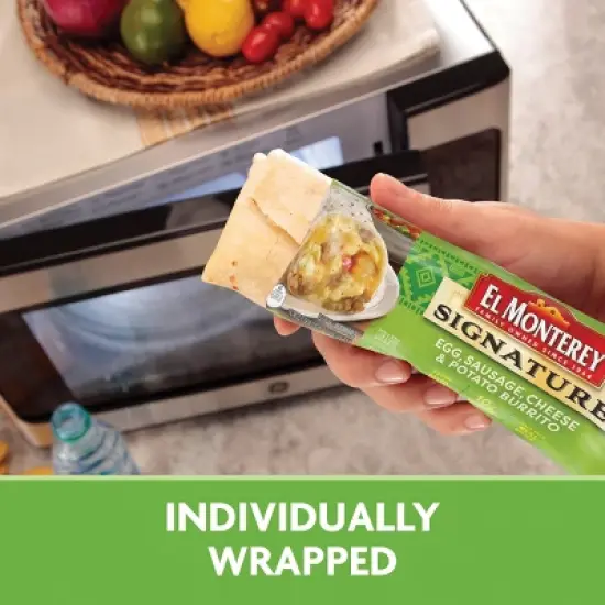 El Monterey Egg, Sausage, Cheese & Potato Frozen Burritos
 image {5}