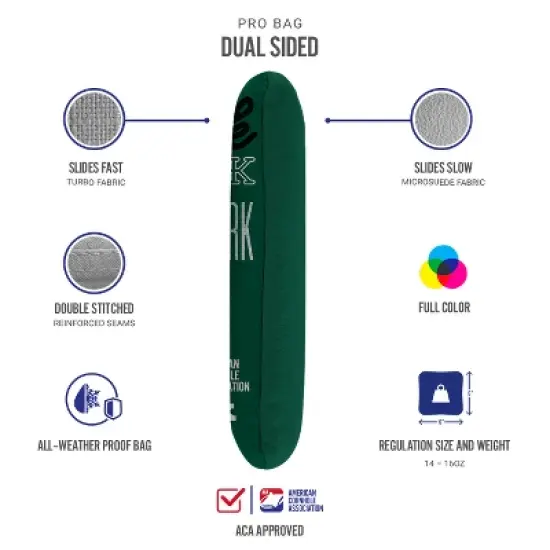 Gameday New York Football Green Synergy Pro Cornhole Bags (Set of 4) image {2}