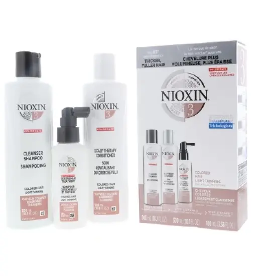 Nioxin System 3 Trio: Cleanser Shampoo 10.1 oz, Scalp Therapy Conditioner 10.1 oz, Scalp & Hair Treatment 3.38 oz image {4}