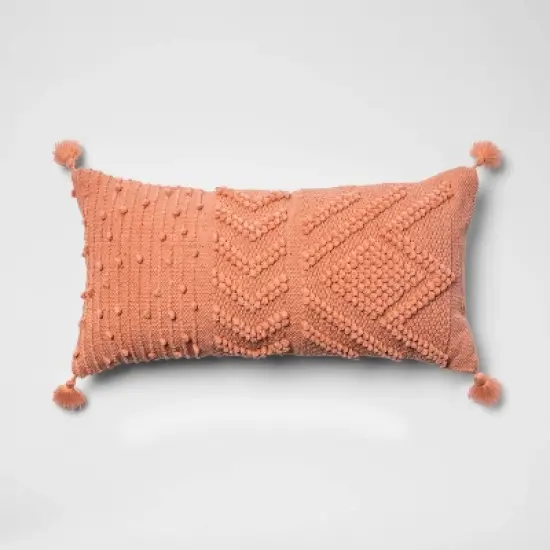 Oversize Embroidered Textured Lumbar Throw Pillow - Opalhouse&trade; image {5}
