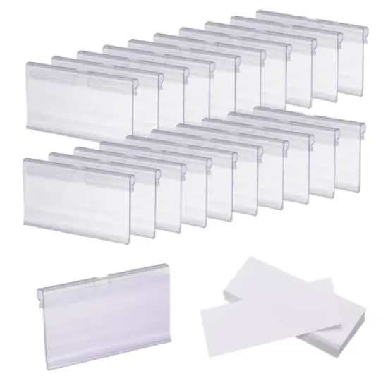 Unique Bargains Durable Removable PVC Clip-In Design Basket Label image {7}