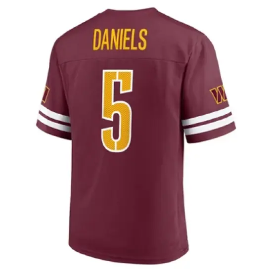 NFL Washington Commanders Men's Short Sleeve Daniels 5 Jersey image {1}