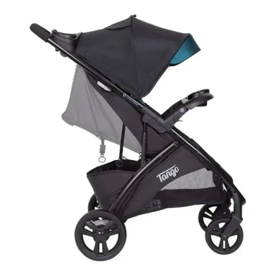 Baby Trend Tango Lightweight Compact Toddler Baby Infant Travel Stroller System with Oversized UPF 50+ Protection Canopy, Veridian Teal and Black image {5}