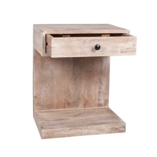 Baker Side Table White/Sand - East at Main image {3}
