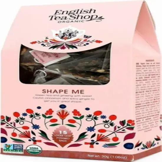 English Tea Shop Organic Shape Me Tea - Case of 6/15 Bags image {1}